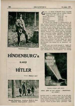  El Hindenburg avda HİNDENBURG'a KARŞI HİTLER Yuzan : Mahmut Şerif torunlarını Berlin'de Reisi Mareşal Hindenburg, cümhurluk