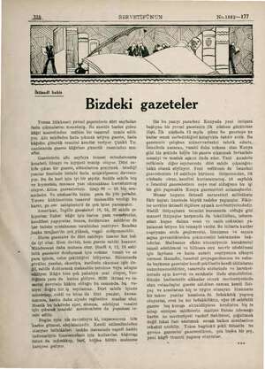      SERVETİFÜNUN No.1862—177 İktisadi bahis Bizdeki gazeteler Yunan hükümeti yevmi gazetelerin dört sayfadan fazla...