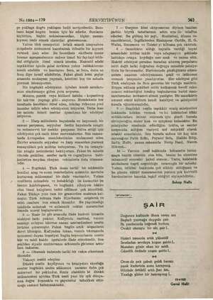  > No.1884—179 SERVETİFÜNUN çe yokluga dogTu yaklaşan bedii uzviyetlerdir. Bun- ların hepsi bugün benim için bir «sıfırdır.