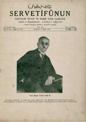 Servetifunun (Uyanış) Dergisi 15 Eylül 1932 kapağı