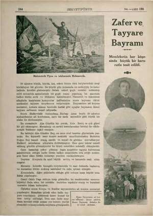  244 SERVETİFÜNUN No.—1883 198 Zafer ve | Tayyare > Bayramı —ii— Memleketin her köşe- sinde büyük bir hara- retle tesit...