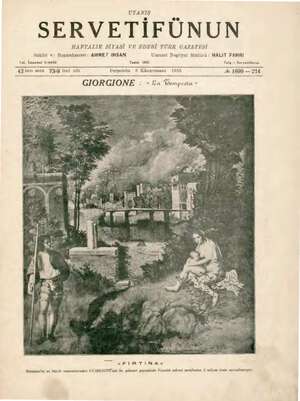 Servetifunun (Uyanış) Dergisi 5 Ocak 1933 kapağı