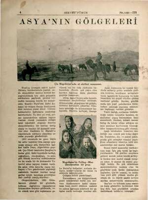  mr k SERVETİ'FÜNUN No.1920 —235 ASYA'NIN GÖLGELERİ Çin Mogolistan'ında at sürüleri manzarası. Ford'un Avrapalı rakibi Andre