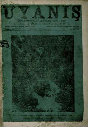 Servetifunun (Uyanış) Dergisi 2 Ocak 1936 kapağı