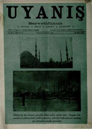 Servetifunun (Uyanış) Dergisi 20 Şubat 1936 kapağı