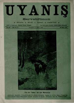 Servetifunun (Uyanış) Dergisi 27 Şubat 1936 kapağı