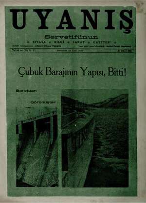 Servetifunun (Uyanış) Dergisi 19 Mart 1936 kapağı