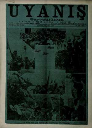 Servetifunun (Uyanış) Dergisi 30 Nisan 1936 kapağı