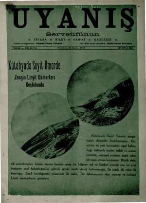 Servetifunun (Uyanış) Dergisi 28 Mayıs 1936 kapağı