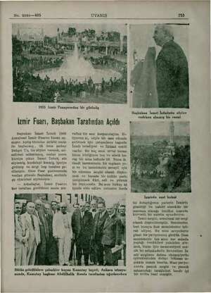  No, 2090—405 1935 İzmir Panayırından bir görünüş UYANIŞ İzmir Fuarı, Başbakan Tarafından Açıldı Başbakanı İsmet İnönü 1936