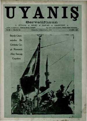 Servetifunun (Uyanış) Dergisi 5 Kasım 1936 kapağı