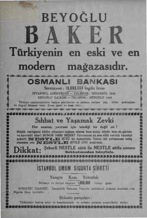    BEYOĞLU DAKER Türkiyenin en eski ve en modern mağazasıdır. DİE SİZ. 2ğr. 0. elan İZ. İZ. AŞ A A İŞ A İL YE NE A Aİ Aİ İZ a
