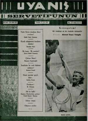 Servetifunun (Uyanış) Dergisi 22 Eylül 1938 kapağı