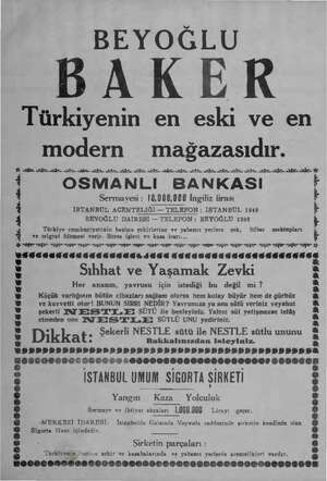  BEYOĞLU DAKER Türkiyenin en eski ve en modern mağazasıdır. DİZE Aİ AY A A İZ AY Ya a AR ŞE AY AY İZ a AZ Nİ Aİ AŞ İZ Sİ NR i