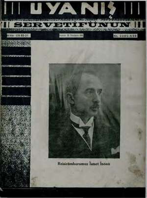 Servetifunun (Uyanış) Dergisi 24 Kasım 1938 kapağı
