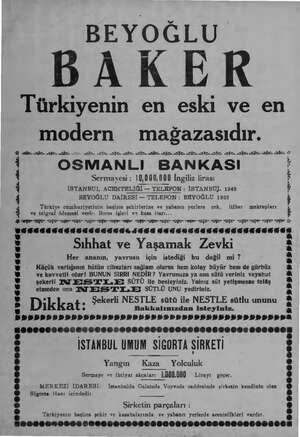  BEYOĞLU DAKER Türkiyenin en eski ve en modern mağazasıdır. ME İZ RE Aİ AN Aİ AY NY İZ İZ ağ a İİ İZ NİZ. AŞ İZ AŞ Aİ. ŞE. b a