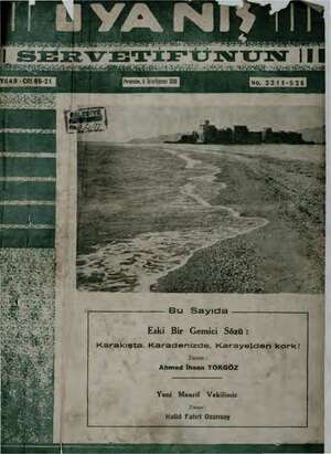 Servetifunun (Uyanış) Dergisi 5 Ocak 1939 kapağı