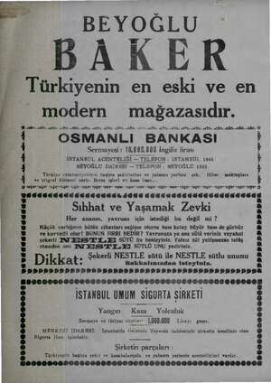    BEYOĞLU | BAKER » Türkiyenin en eski ve en ' modern mağazasıdır. İT A. AY. ARL İŞ A. A İZ AY A Rİ AİR Nİ. NE NİZ. AİN Aİ.