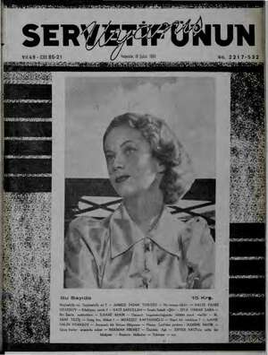 Servetifunun (Uyanış) Dergisi 16 Şubat 1939 kapağı