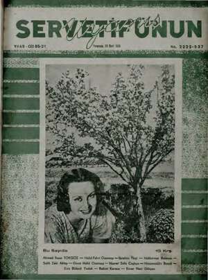 Servetifunun (Uyanış) Dergisi 23 Mart 1939 kapağı