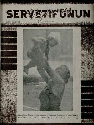 Servetifunun (Uyanış) Dergisi 20 Temmuz 1939 kapağı