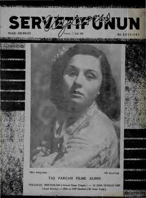 Servetifunun (Uyanış) Dergisi 7 Eylül 1939 kapağı