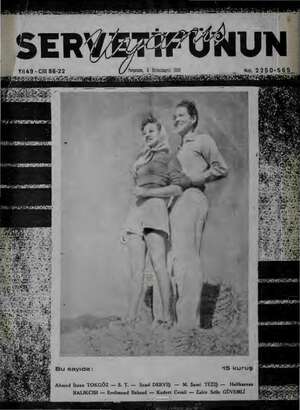 Servetifunun (Uyanış) Dergisi 5 Ekim 1939 kapağı