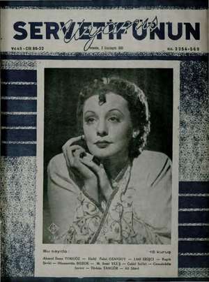 Servetifunun (Uyanış) Dergisi 2 Kasım 1939 kapağı