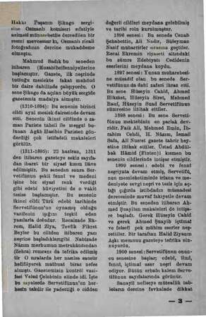  Hakkı Paşanın Şikago O #ergi- sus Eştaanb komiseri sıfatiyle azimefi mfhasebetile dercedilen bir resmi mevcuettar kı, Osmanlı