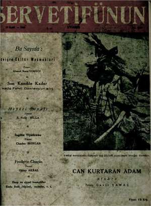 Servetifunun (Uyanış) Dergisi 19 Eylül 1940 kapağı