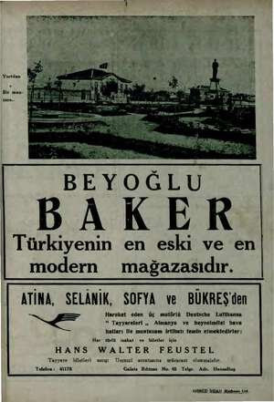  Yurtdan l . 6 | 4 i > NI Bir man- i 1 i : iliği FE e zara. di — el. — pi : ri BEN nenem BEYOĞLU I BAKER | Türkiyenin en eski