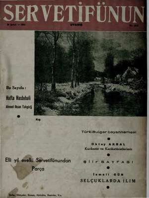 Servetifunun (Uyanış) Dergisi 20 Şubat 1941 kapağı