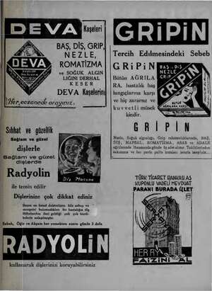     BAŞ, DİŞ, GRIP, NEZLE, Tercih Edılmesindeki Sebeb ROMATİZMA İİGRiPİNERE ve SOĞUK ALGIN LIĞINI DERHAL Bütün AĞRILA| EN RA,