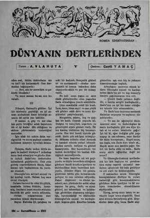    | Yazan :A.VLAHUTA v EDEBİYATINDAN : DÜNYANIN DERTLERİNDEN | Çeviren: Gayit YAMAÇİ eden sesi, bütün doktorların &cl ve...