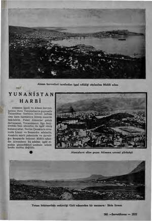    Alman kuvvetleri tarafından işgal edildiği söylenilen Midilli adası ..r YUNANİSTAN HARBİ Atinanın işgeli ve Alman kuvvet: