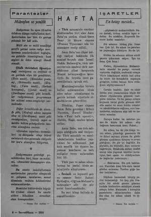    Parantezler Mikrofon ve yenilik Radyomuz bu ayın 18-nden ülibâren dünya radiofüzion mer- kezlerinden her' biri ile yarışa