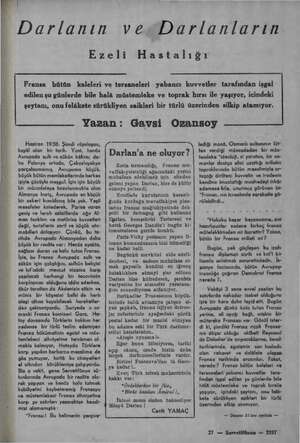    Mr li 2 i Ezeli ' Darlanın vesDarlanların Hastalığı Fransa bütün kaleleri ve tersaneleri yabancı kuvvetler tarafından işgal