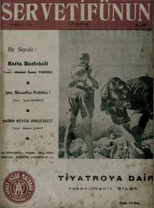 Servetifunun (Uyanış) Dergisi 26 Haziran 1941 kapağı