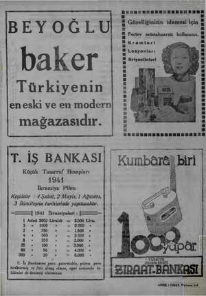    BEYOĞLU: baker Türkiyenin en eski ve en modern mağazasıdır. Sennen sayan ıpaı Güzelliğinizin idamesi için — En Pertev...