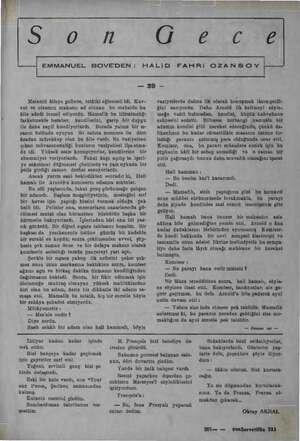    S o n (GC Ee ca EMMANUEL BOVE'DEN: HALIiD FAHRIi OZANSOY b — 39 — Matemli âileye gelince, tetkiki eğlenceli idi. Kuv- vet