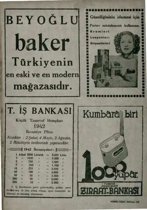    BEYOĞLU | baker il Türkiyenin * len eski ve en modern mağazasıdır. SSESEREEEEENEDNESMEŞ n Pi o,» . . .  . a g...