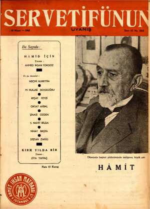 Servetifunun (Uyanış) Dergisi 16 Nisan 1942 kapağı
