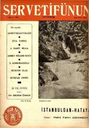 Servetifunun (Uyanış) Dergisi 7 Mayıs 1942 kapağı