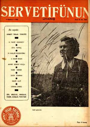 Servetifunun (Uyanış) Dergisi 4 Haziran 1942 kapağı