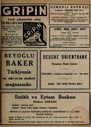    ün m. 2 mum a e — ye AĞRILARA, hastalık çlarına karşı ve hiç g ve kuvvetli müsekkindir. Gripin de, Soğuk algınlığı, Orip