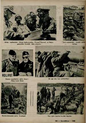     Gm m e Afrike cephesinde: Alman başkumandanı Mareşal Rommel ve İtalyan generalleri harekâtı takip ediyorlar. HOLivUT...