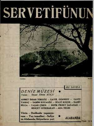 Servetifunun (Uyanış) Dergisi 3 Eylül 1942 kapağı