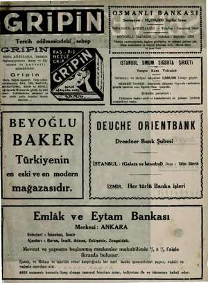  ) . OSMANLI BANKASI! Sermayesi : 10,000,009 İngiliz lirası amma 4 İSTANHUL ACENTALIĞI — Telefon: İstanbul 1948 BOYOĞLU...
