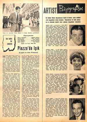  Filmin bir sahnesinde Yvette Mimieux ve George Hamilton görülmektedir. her hafta Olivia de Havilland Rossana Brazzi...