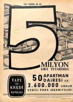  1962 YILINDA EN AZ SK FAŞ TÜRKİYE CUMHÜRİYET MERKEZ £ Ş - ü APARTIMAN Y DAİRESİ iLe BC 2.600.000 vratx ÇEŞiTLi PARA...